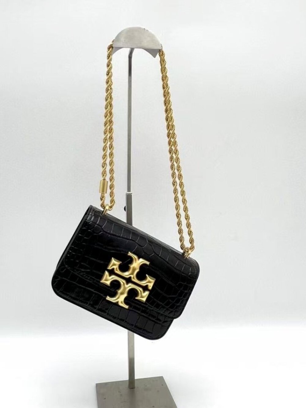 Tory Burch Eleanor Crocodile Texture Shoulder & Crossbody Bag